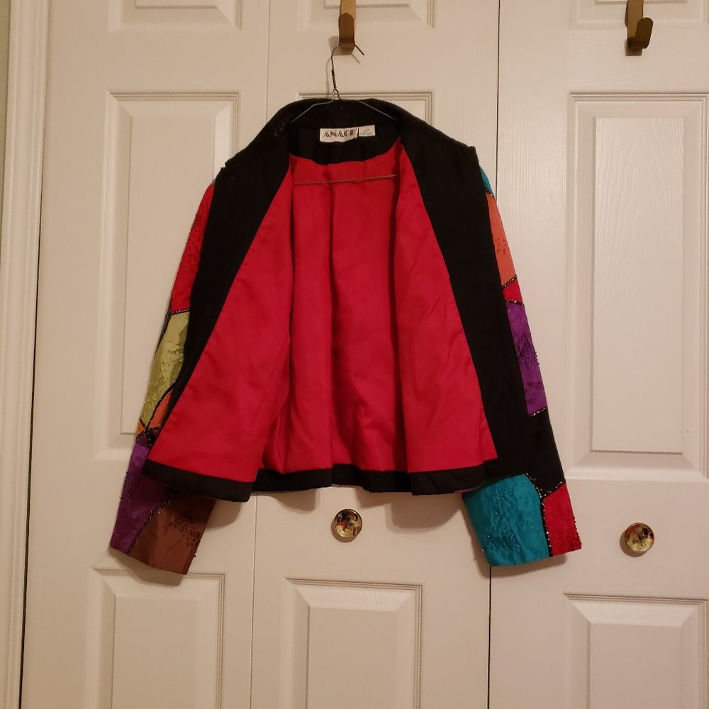 Multi-color Cocktail Jacket by ANAGE Size Large - Picture 3 of 4